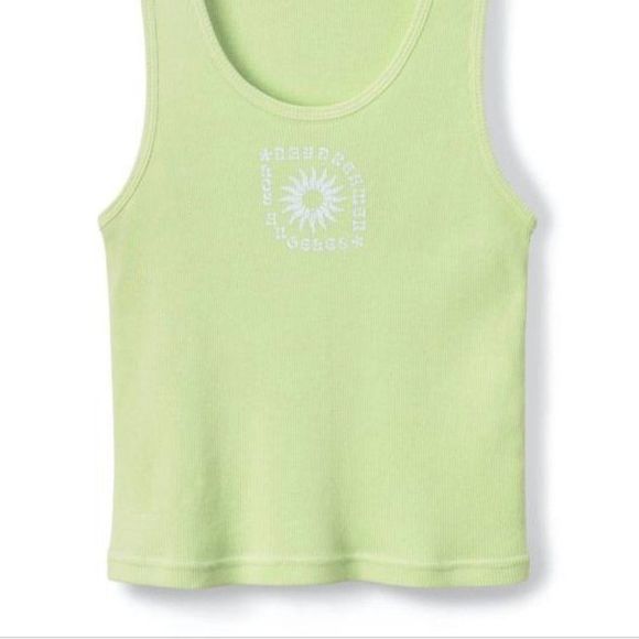 Yellow Eye Ribbed In Acid Tank Top/Cami - Picture 2 of 2